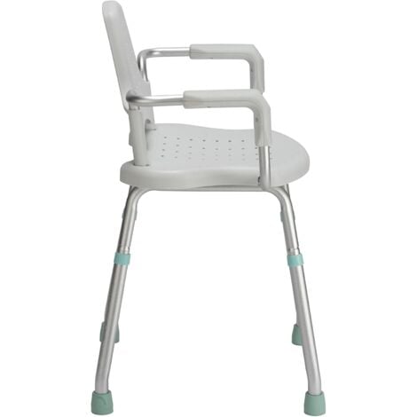 Croydex Shower Seat with Arms, Bath Stool with Anti-Slip Feet, Disability Aid
