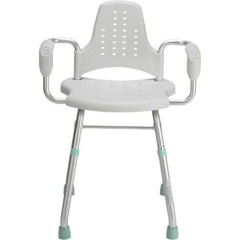 Croydex Shower Seat with Arms, Bath Stool with Anti-Slip Feet, Disability Aid