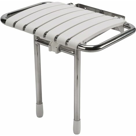 Croydex Fold Up Shower Bath Mounted Seat, Metal, White - Newport (1/5)