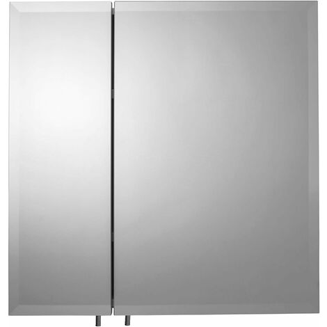Croydex Double Door White Bathroom Cabinet, Hang n Lock, 61 x 61cm - Wellington (1/5)