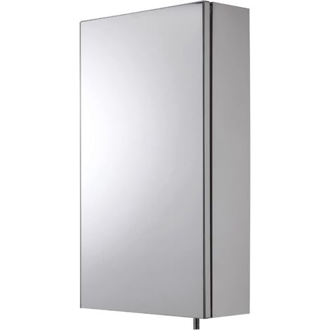 Croydex Single Door Bathroom Cabinet, Stainless Steel , 62 x 37cm - Anton (1/5)