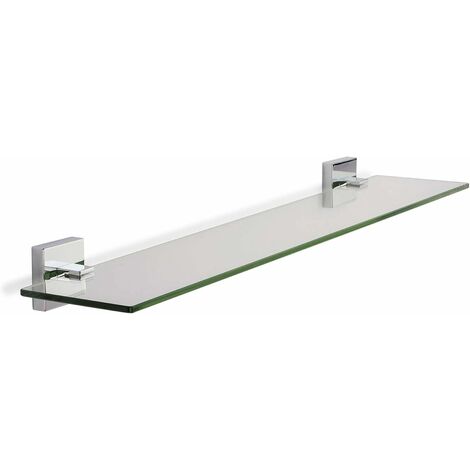 Croydex Flexi-Fix Glass Bathroom Shelf, Chrome, 61cm Length - Cheadle (1/4)