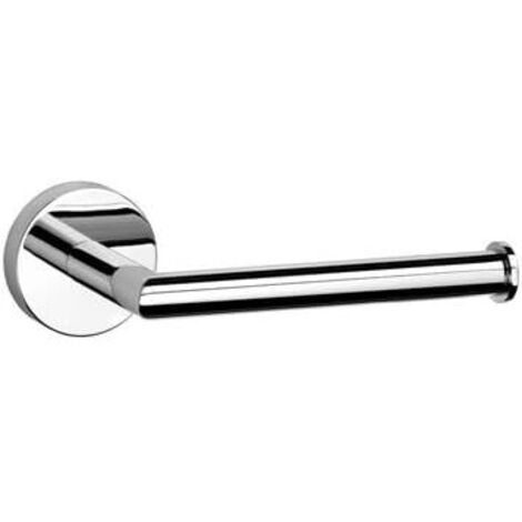 Croydex – Chrome toilet roll holder – Flexi-Fix installation – Durable zinc alloy – No drilling required – Modern geometric design – 54 x 162 x 78mm (1/4)