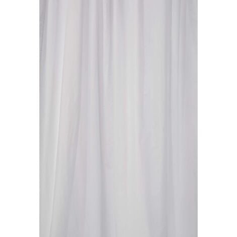 Croydex Plain White PVC Shower Curtain