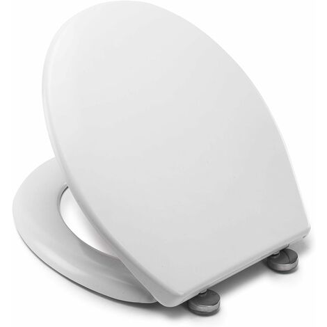Croydex Round Toilet Seat with Flexi-Fix Anti-Slip in White - Eldon