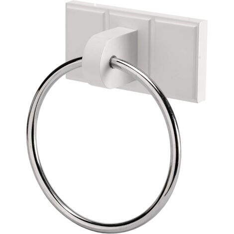 Croydex Bathroom Towel Ring with White Wood Bracket - Portland (1/4)