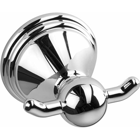 Croydex Double Robe & Towel Hook, Traditional Bathroom Accessories - Westminster (1/4)