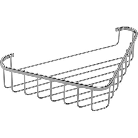 Croydex Stainless Steel Corner Shower Caddy Basket Storage Organiser, Chrome (1/5)