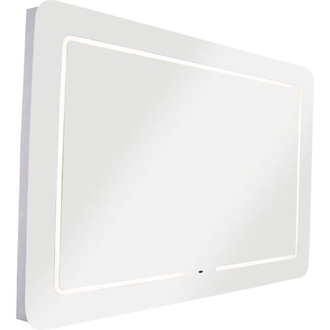 Croydex Illuminated Bathroom Mirror LED Light, Hang n Lock, 90x60cm - Chaumont (1/4)