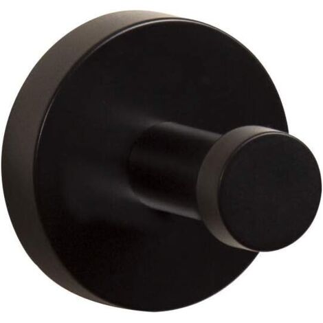 Croydex Adhesive Robe Hook for Bathroom, Flexi-Fix Matt Black - Epsom (1/5)