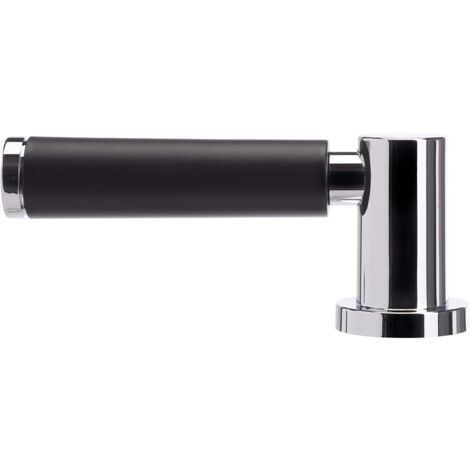 Croydex Modern Toilet Flush Handle, Cistern Lever, Black and Chrome