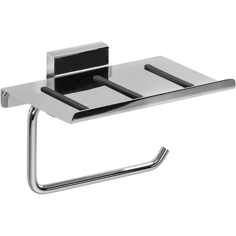 Croydex Chester Toilet Roll Holder With Anti-Slip Shelf