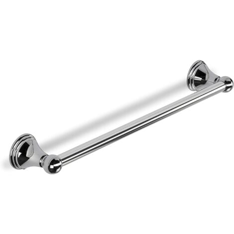 Croydex Chrome Bathroom Towel Rail, Straight Single Towel Holder - Westminster