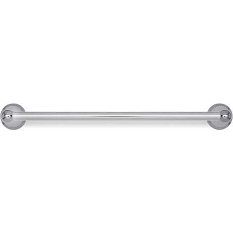 Croydex Chrome Bathroom Towel Rail, Straight Single Towel Holder - Westminster