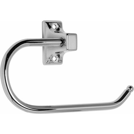 Croydex Hook Chrome Toilet Roll Holder, Bathroom Accessories - Sutton (1/4)