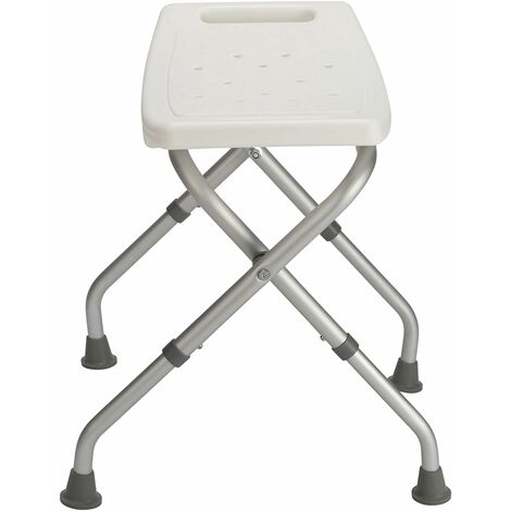 Croydex Adjustable Bathroom & Shower Stool, Bath Chair with Non-Slip Feet