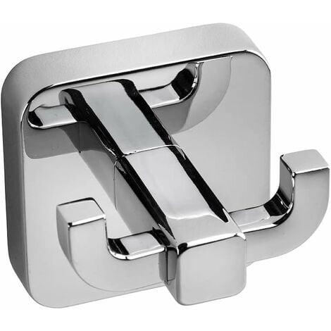 Croydex Flexi-Fix Double Robe Hook, Chrome Plated - Camberwell