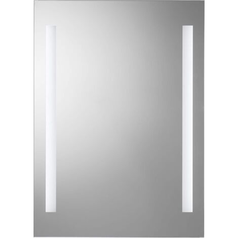 Croydex Horton Bathroom Mirror with LED Lights, Bathroom LED Mirror Battery Operated, Easy to Install (1/5)
