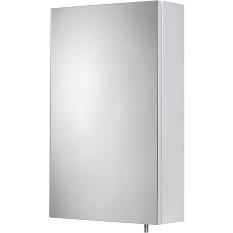 Croydex Dawley White Steel Medicine Cabinet Single (400Wx670H)