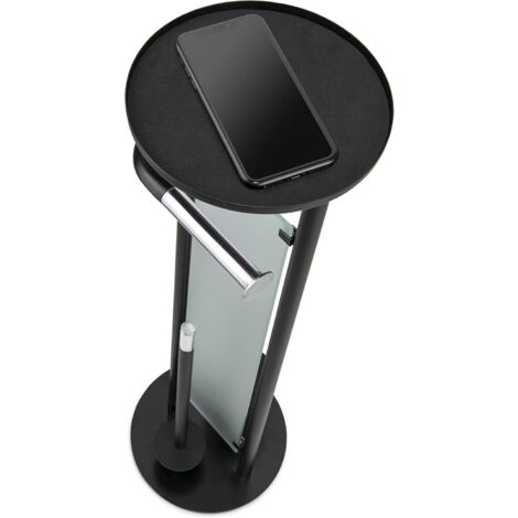 Croydex Toilet Butler, Toilet Roll Holder & Toilet Brush in Matt Black