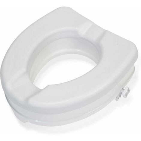 Croydex Raised Assistive Toilet Seat in White suitable for up to 225kg - Carragh