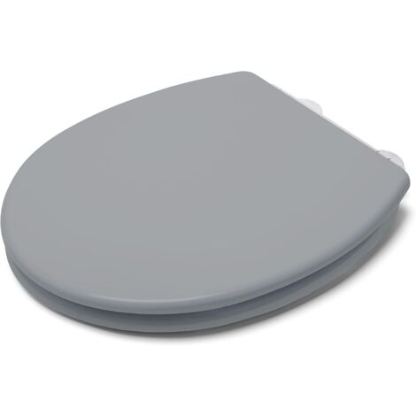 Croydex Grey Soft-Close Toilet Seat with Quick Release & Flexi-Fix - Lugano