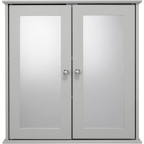 Croydex Wooden Double Door Medicine Cabinet, 56 x 56cm- Ashby