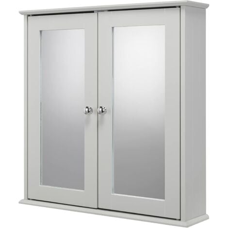 Croydex Wooden Double Door Medicine Cabinet, 56 x 56cm- Ashby