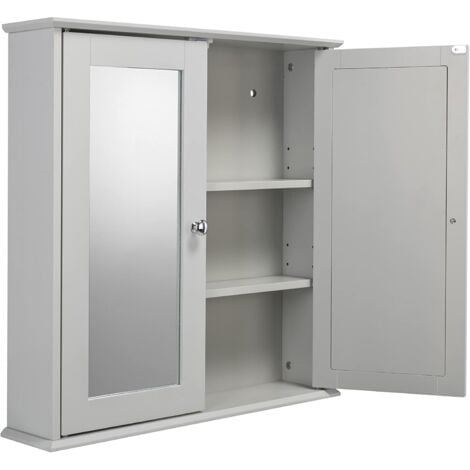 Croydex Wooden Double Door Medicine Cabinet, 56 x 56cm- Ashby