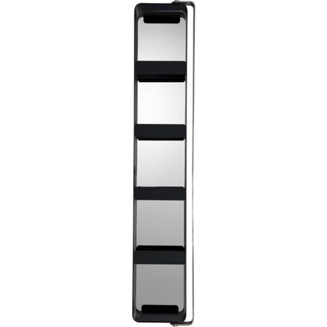 Croydex Slimline Bathroom Medicine Cabinet, Black Matt, 123x20cm Easy Hanging