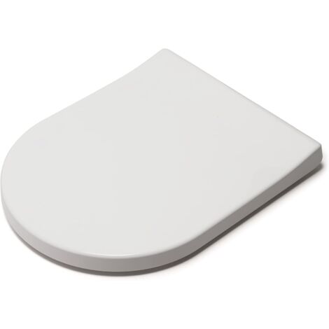 Croydex Malo Flexi-Fix Extra Long D Shaped Soft Close Toilet Seat with Anti-Bacterial Treated Surface
