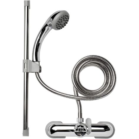 Croydex AB220041 Bath Shower Mixer Set, Chrome, 22.8 x 16.2 x 3.8 cm