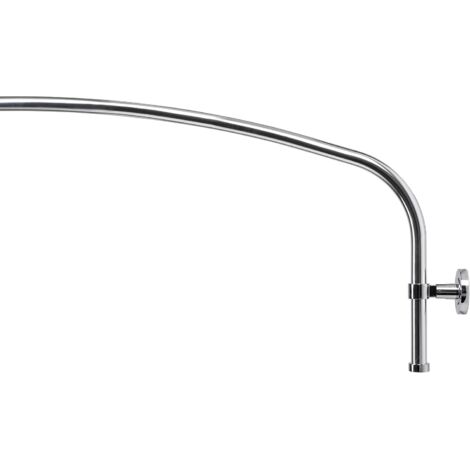 Croydex Luxury Curved Shower Curtain Rod, Maximum Length 2000mm, Chrome