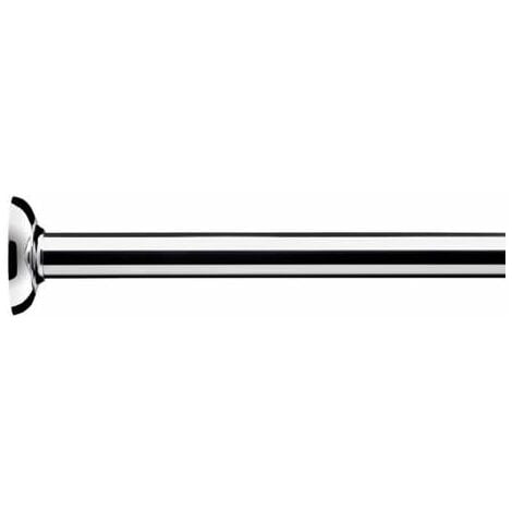 Croydex Easy to Fit Aluminium 4 Way Modular Rail with Circular Profile,Chrome