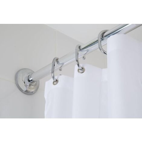 Croydex Easy to Fit Aluminium 4 Way Modular Rail with Circular Profile,Chrome