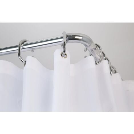 Croydex Easy to Fit Aluminium 4 Way Modular Rail with Circular Profile,Chrome