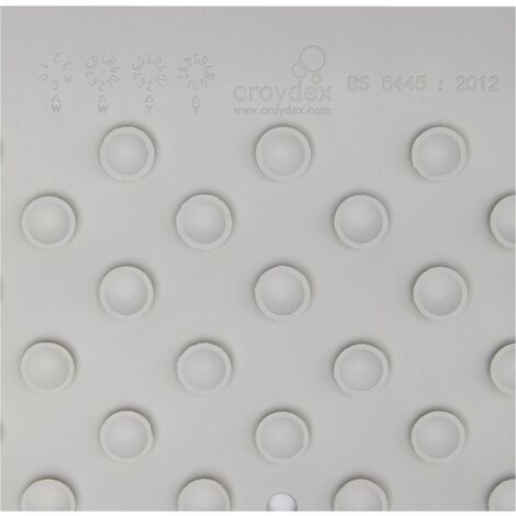 Croydex Hygiene 'N' Clean Anti-Bacterial Slip-Resistant Suction Bath Mat, White