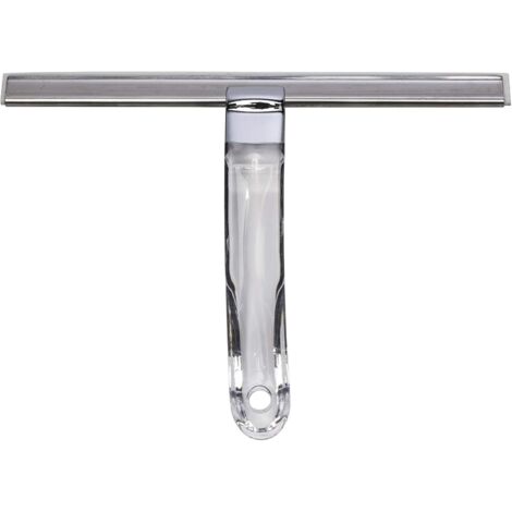 Croydex Clear Squeegee with Suction Cup Wall Mount, Shower Screen Cleaner