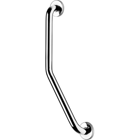 Croydex Angled Grab Bar Shower Handle, Chrome Stainless Steel Hand Rail (1/5)