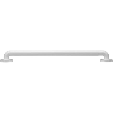 Croydex White Straight Grab Bar Hand Rail, Plastic Shower Handle, 600mm (1/5)