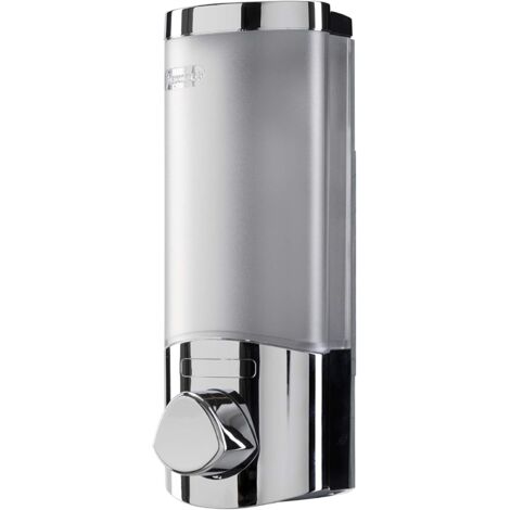 Croydex Euro Soap Dispenser Single Chrome, Easy To Install Wall Mounted Pump Dispenser (1/5)