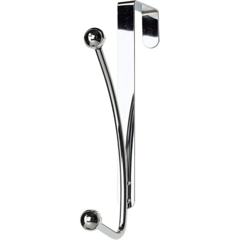 Croydex Chrome Over Door Ball Towel Robe Hook, Pack of 2, 5 Year Rust Free (1/3)