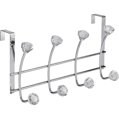 Croydex Chrome Over Door Jewel Multi Towel Robe Hook, 5 Year Rust Free