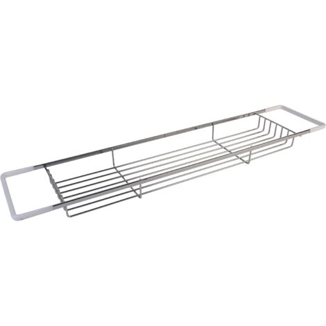 Croydex Rust Free Bath Rack for Extra Storage, Bathroom Basket Organiser Chrome