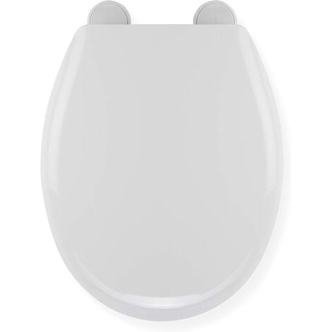 Croydex Round Modern Toilet Seat, White with Sit Tight Anti-Slip - Huron