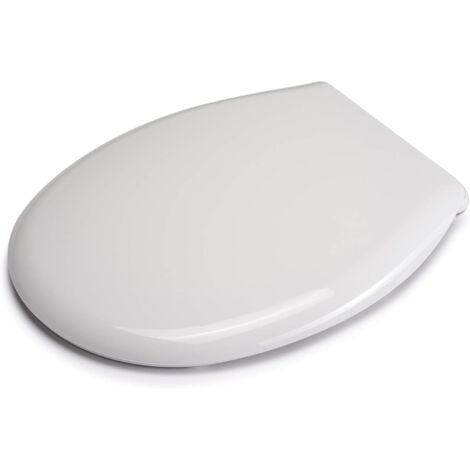 Croydex Round Modern Toilet Seat, White with Sit Tight Anti-Slip - Huron