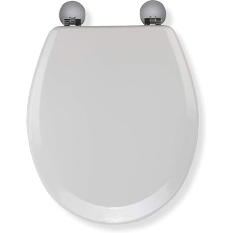 Croydex Round Toilet Seat with Anti-Bacterial Coating & Flexi-Fix - Como