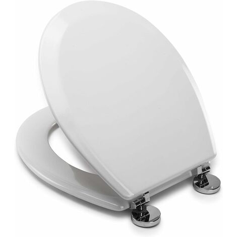 Croydex Round Toilet Seat with Anti-Bacterial Coating & Flexi-Fix - Como