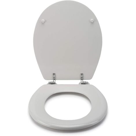 Croydex Round Toilet Seat with Anti-Bacterial Coating & Flexi-Fix - Como