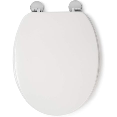 Croydex Round Wooden Toilet Seat, Quick Release & Flexi-Fix Hinges ...